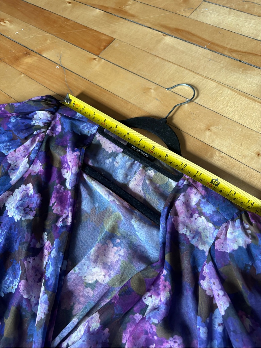 The Kooples Sz 8 Purple Floral Feminine Date Wedding Short Dress - Picture 9 of 13